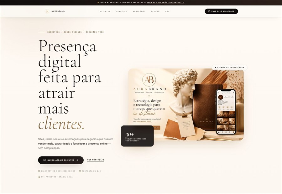 Site comercial desenvolvido pela Nix Dev Code