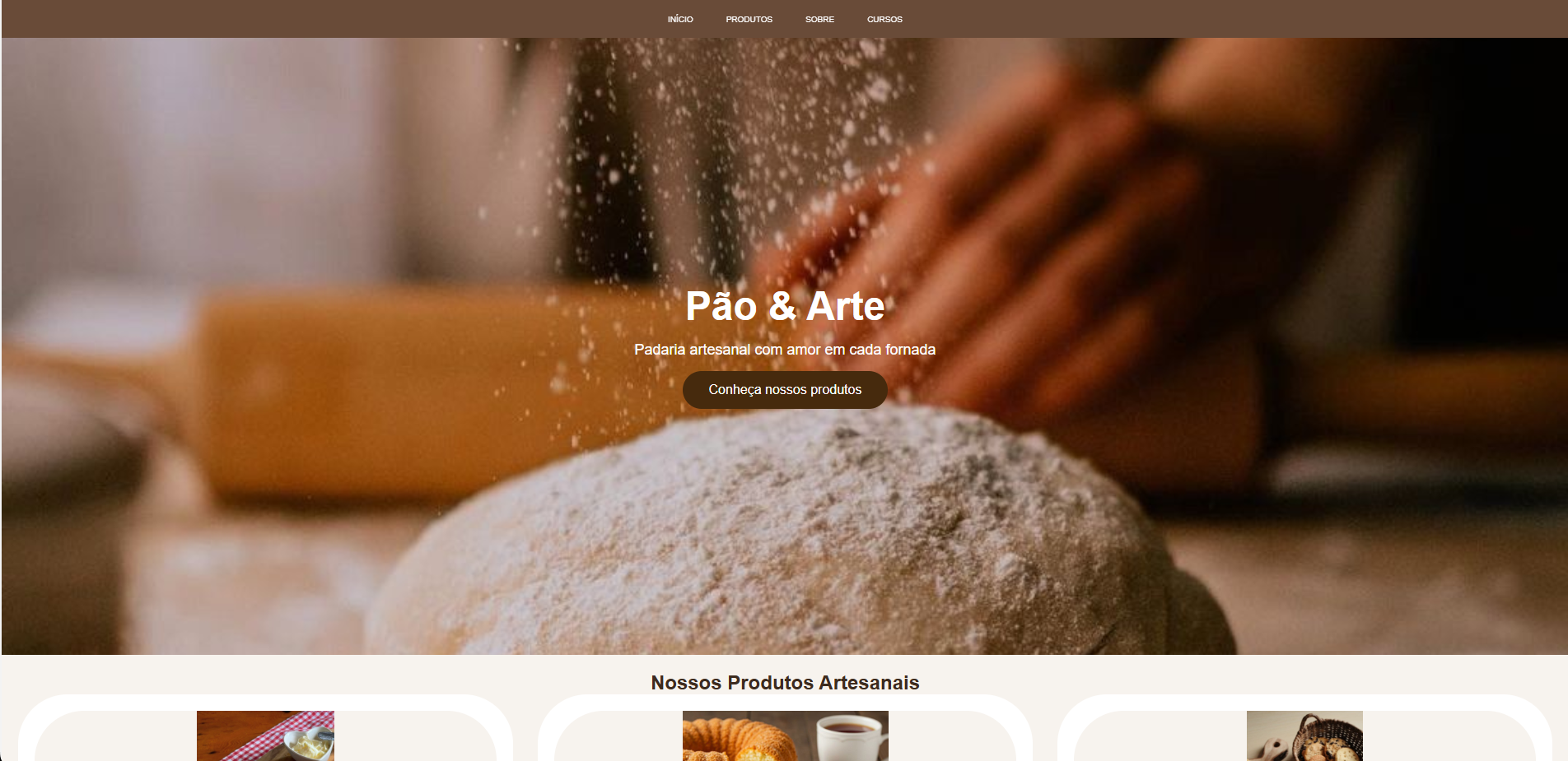 Site para padaria